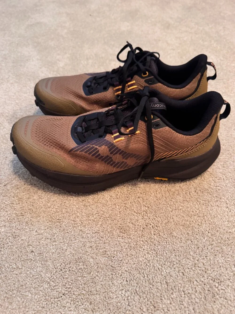 Saucony Xodus Ultra 4 Trail Running Shoes Men's 11 Kodiak Wine Vibram Mega grip - Picture 2 of 6